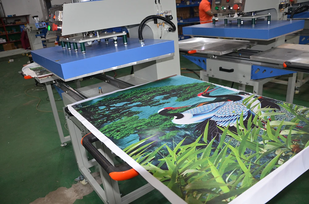 Semi-Automatic Hoodies cut sheet dye sublimation soft knitted cloth pneumatic theremol slide down table heat press machine