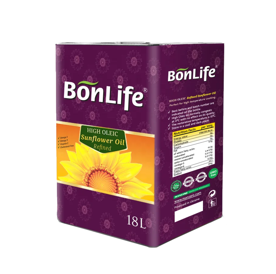BONLIFE High Oleic Sunflower Oil, 18L tin