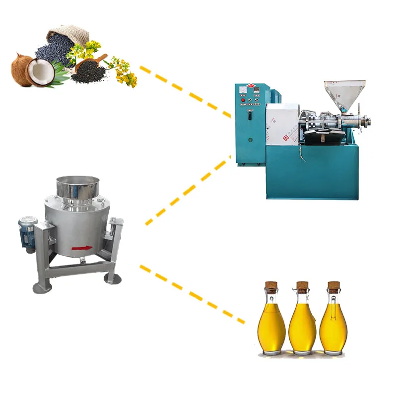Stainless steel automatic combined sesame rapeseed coconut peanut olive spiral oil press machine