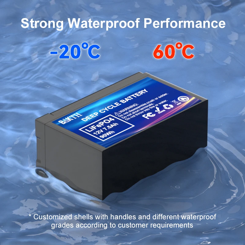 Electric Vehicle Use 12 Volt Lifepo4 Batteries Lithium Iron Phosphate Battery 7.5Ah 12Ah 20Ah 60Ah 100Ah