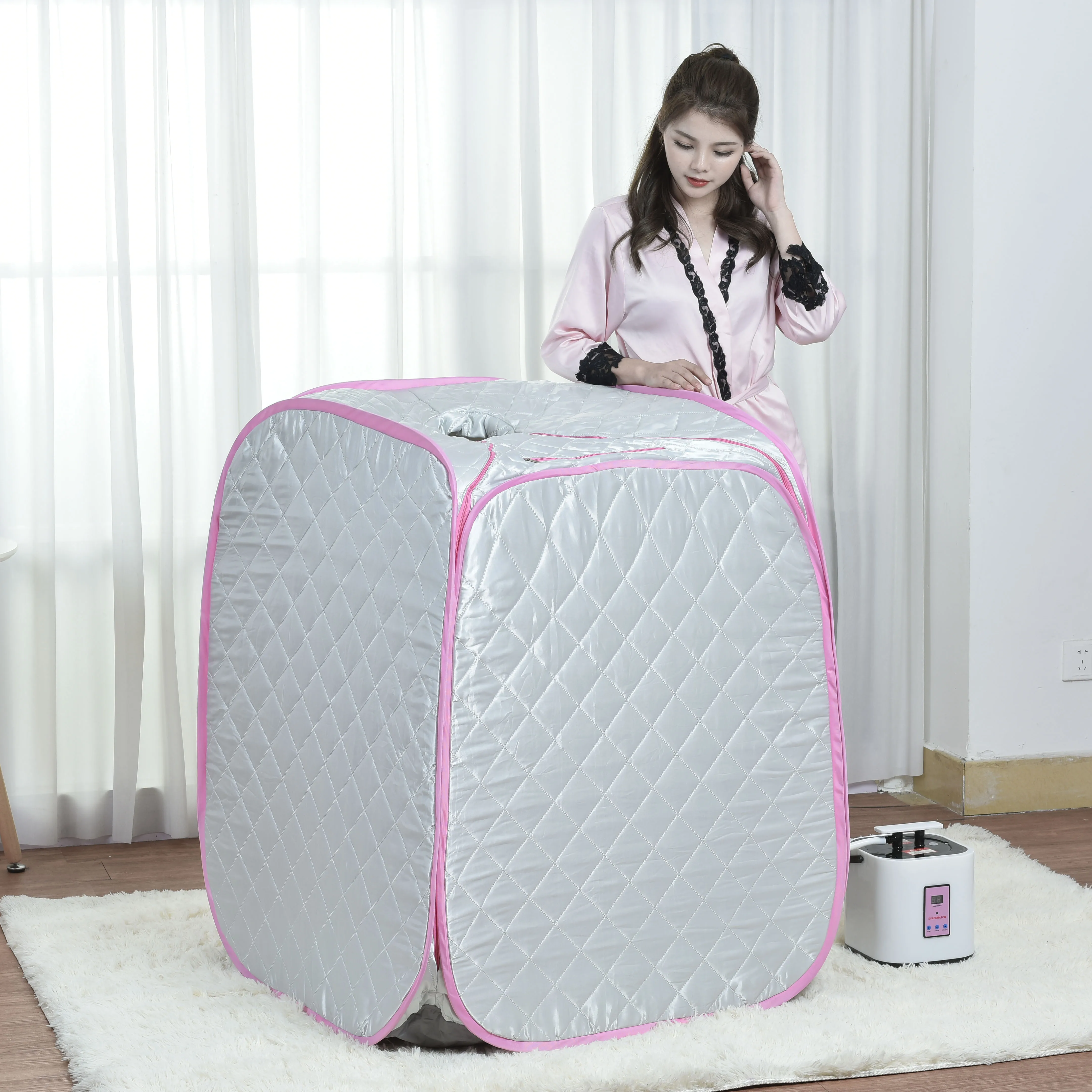 Modern Remote Control Panel Full Spectrum Salt Stone Far Infrared Sauna Room Soft Touch Control Panel Steam Sauna Tent