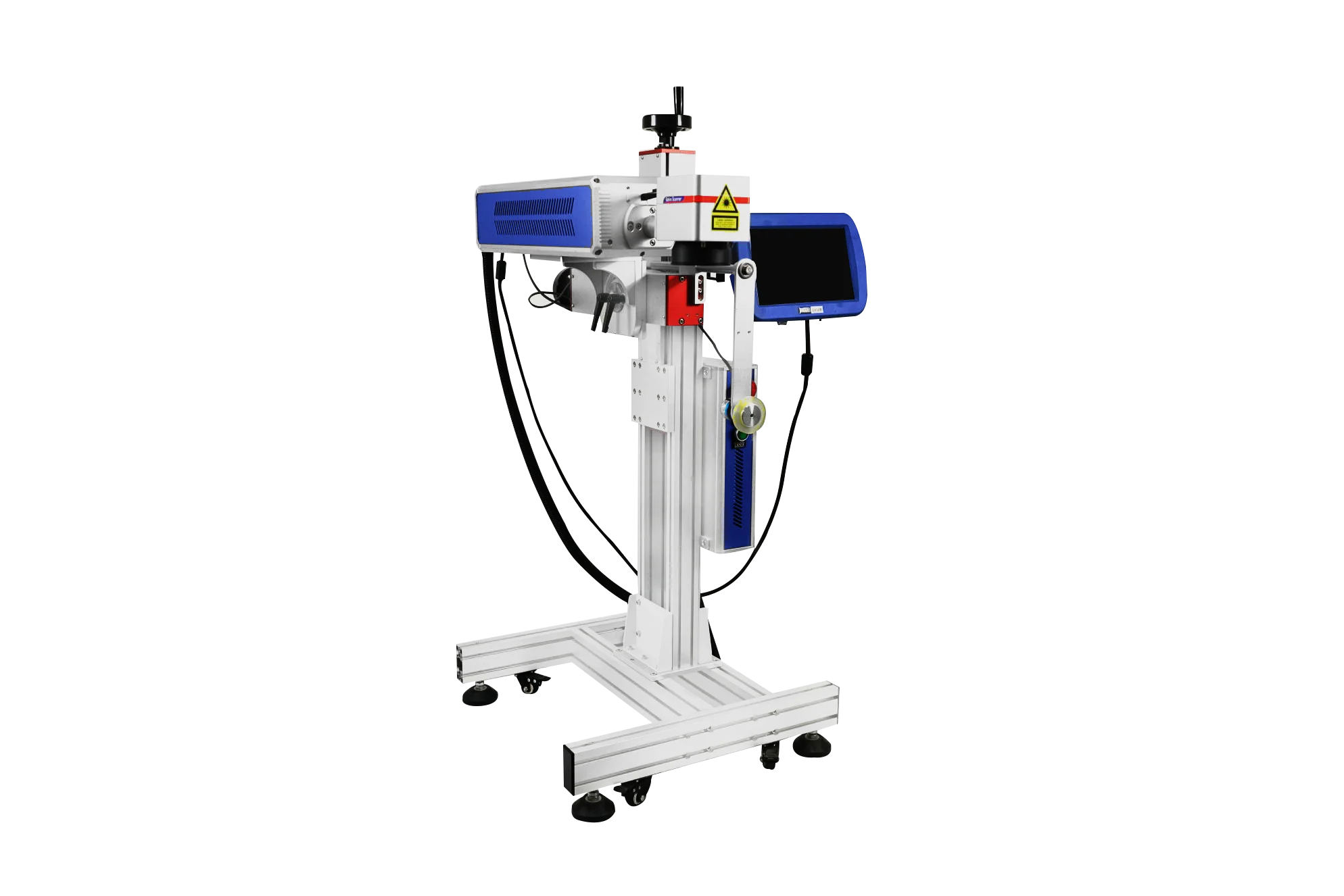 BEC 35W 60W CO2 Flying Laser Marking Machine Plastic Bottle Label Expiry Date Laser Printer for Production Line for PET