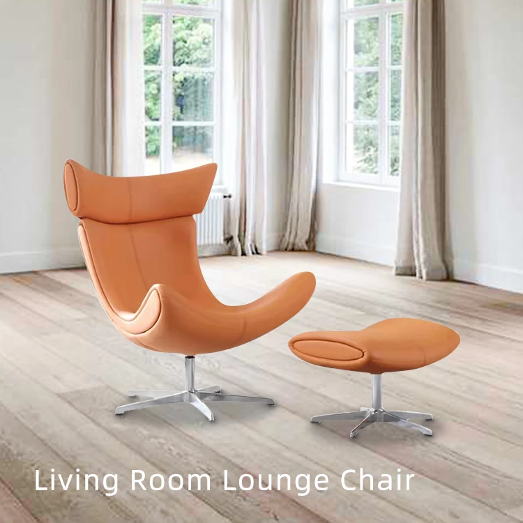 sofa rocking chair Living Room Leisure Genuine Leather Armchair Lounge Chair With Swivel Function
