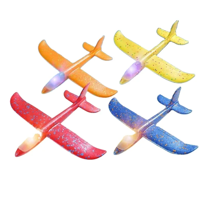 Wholesale Flying Airplane Launcher Toy Gun Led Airplane Launcher Toys Foam Glider Catapult Plane Toy