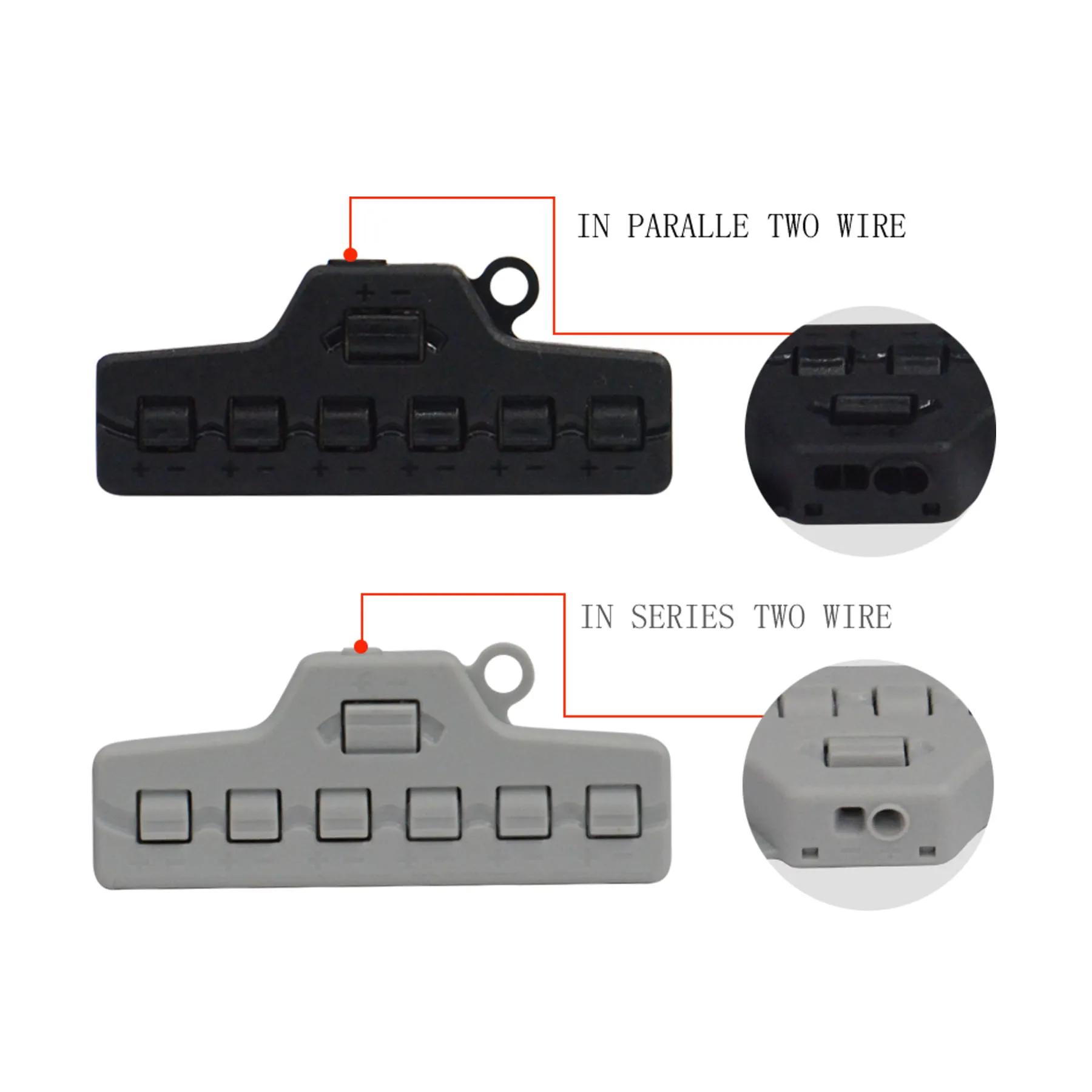 1-6-out Быстрый соединительный провод в разветвитель для светодиодного освещения