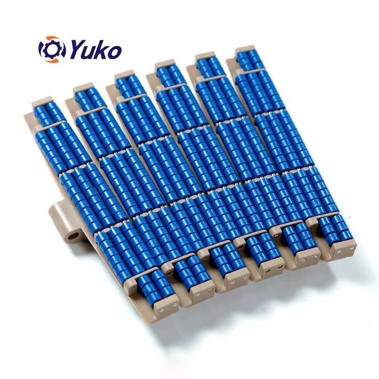 Price heavy duty side flex chains roller top plastic accumulation table LBP882 conveyor chain