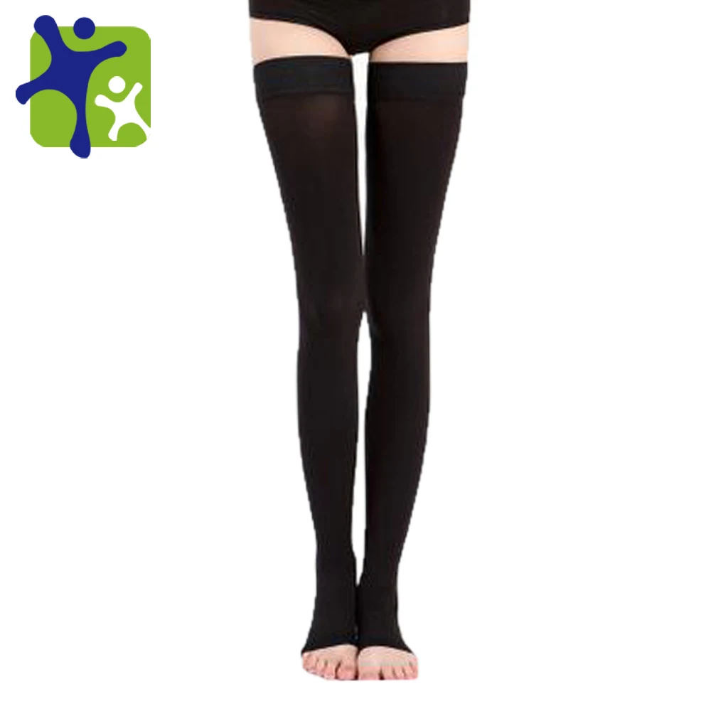 Open toe medical compression stockings Medical Graduated 23-32mmHg unisex compression stockings