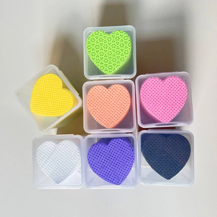 Pink Heart Shape Nail Wipe Private Label Plastic Box Lint Free Nail Cotton Wipes Custom Nail Polish Remove Wipes 200pcs