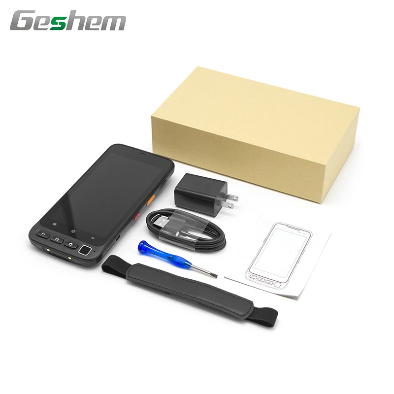 5 inch IP67 barcode scanner rugged rfid pda support GMS 4G LTE dual band WiFi and BT and fingerprint