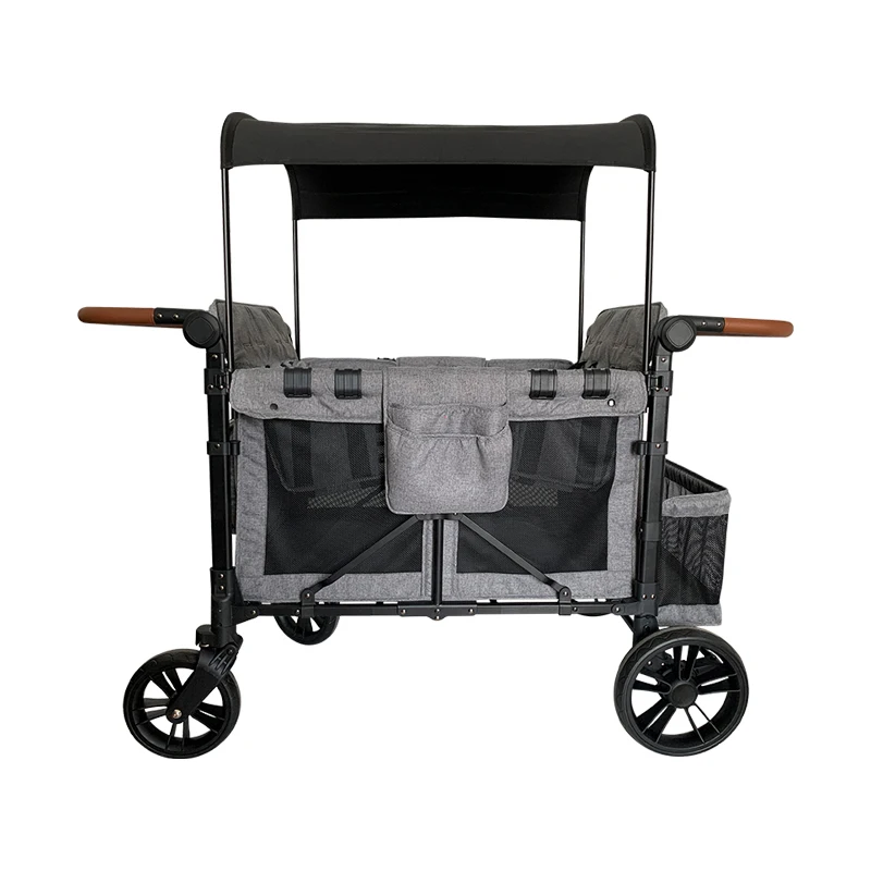 Four Seats Trolleys Carts  Foldable Kids Stroller Wagon Bicycle Portable Folding Cheap Baby Waggon Stroller