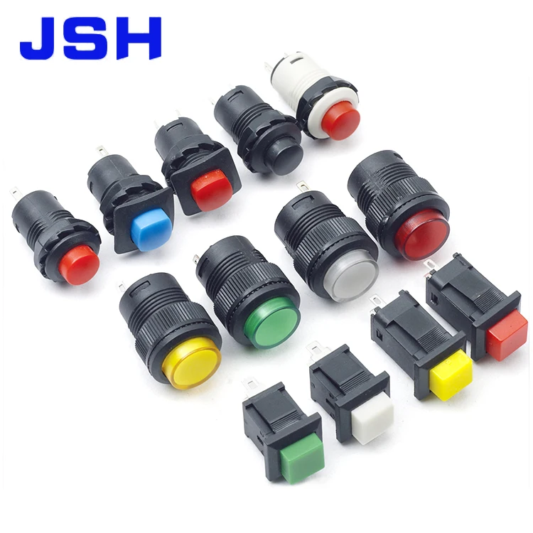 Latching or Momentary ON-OFF Push Button 2PIN SPST Switch Round Red 1.5A10pcs,Latching or Momentary ON-OFF Push Button 2PIN SPST