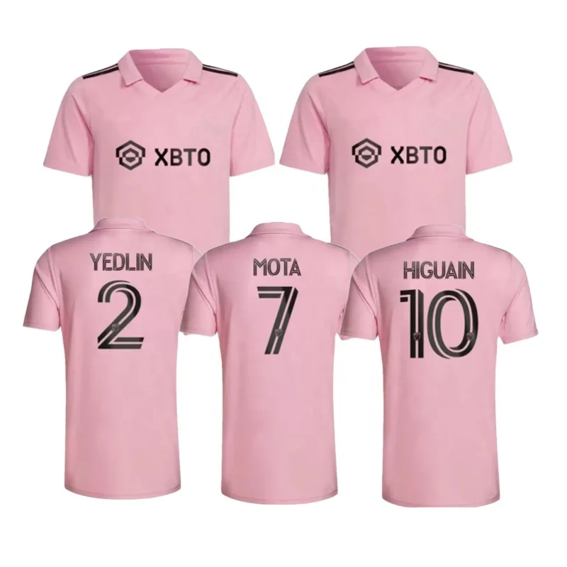 2023 thai quality Inter Miami soccer jerseys away pink customize YEDLIN MOTA PIZARRO Man football shirts