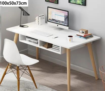 simple type wooden material oval shape living room coffee table console table computer study desk