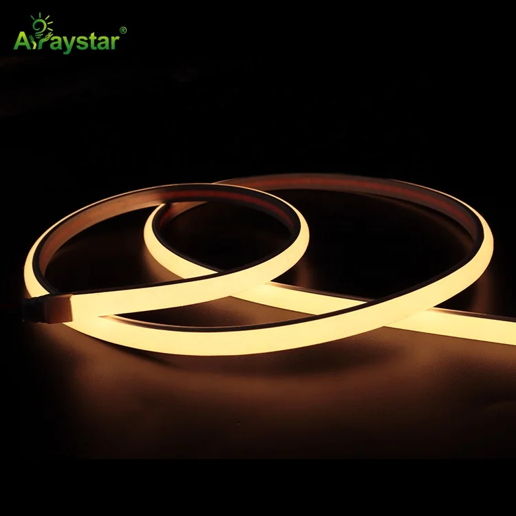 Slim silicon extrusion COB LED strip dotless milky LED COB light strip 24V 6MM width waterproof