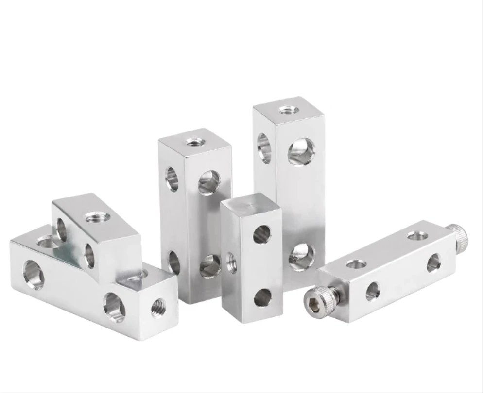 Hot Sale 10*10*10 M3 M4 Robot Bridge Connector Customized Sizes Six-sided Square Cube Nut M6