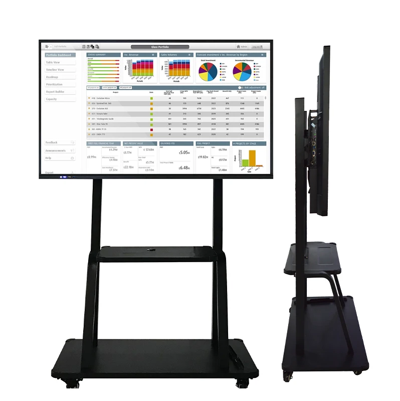 Multi-field Application 65 75 85 Inch 4k Ultra-clear UHD Interactive Flat Panel Smart Boards Whiteboard For Schools