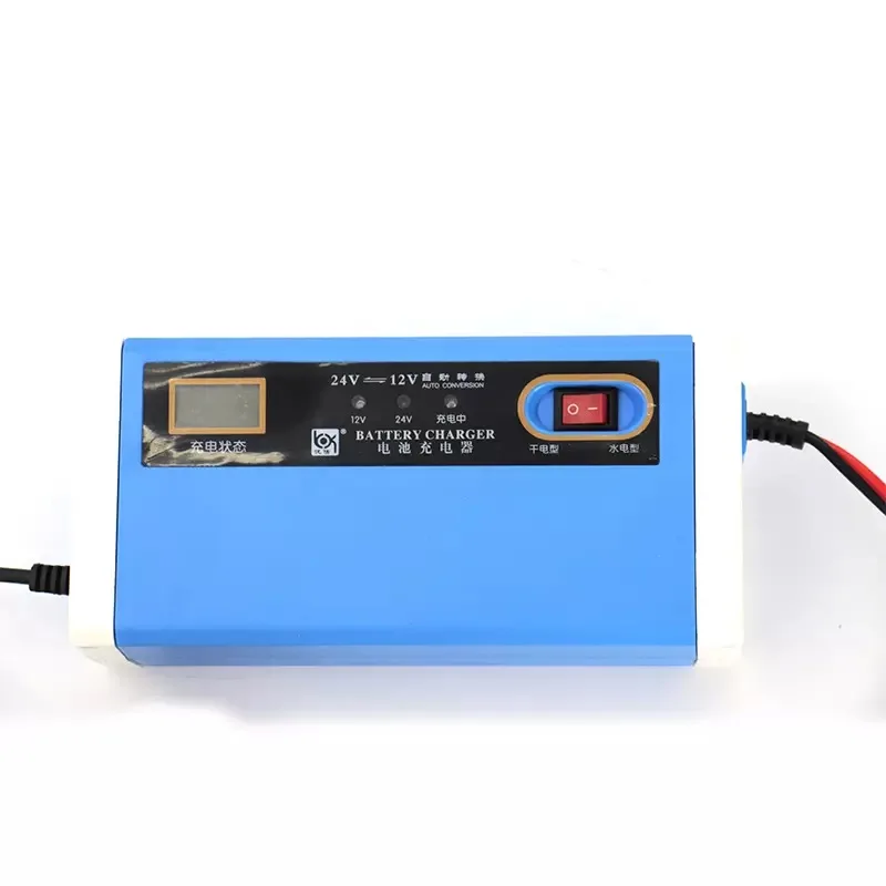 Fast Car Battery Charger 12/24V 10A Touch Screen Pulse Repair LCD Battery Charger For Car Motorcycle Lead Acid Battery Agm