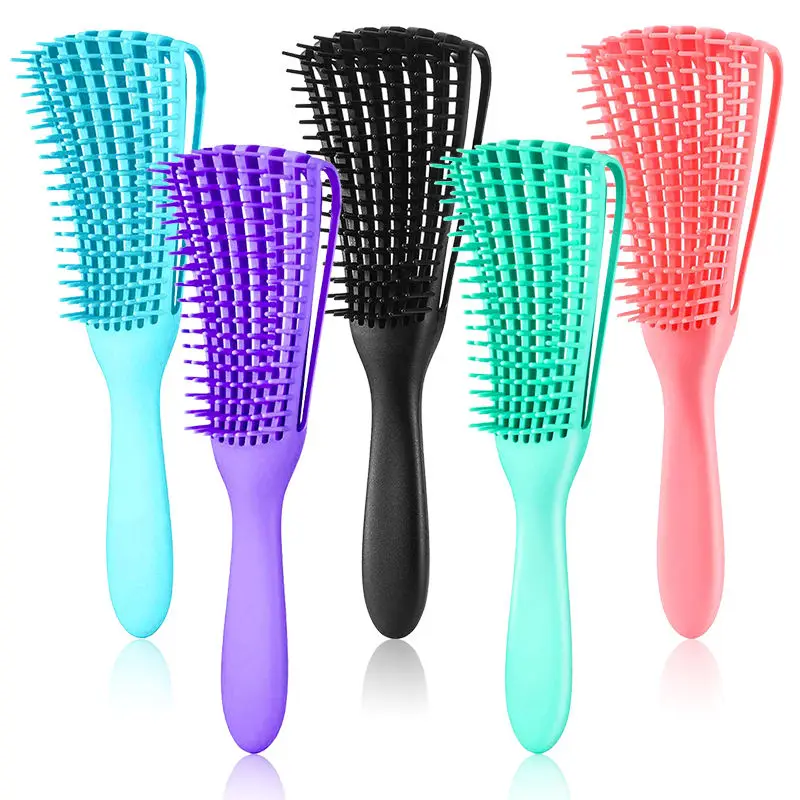 Wholesale Reusable Silicone Massage Comb Hair Care Scalp Brush Straightener Detangling Hair Brush