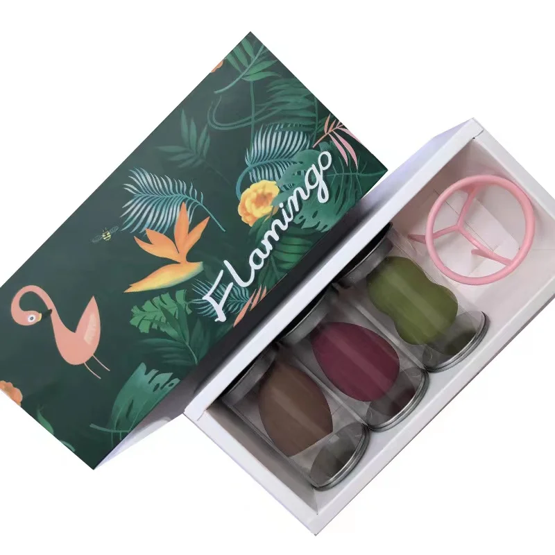 Private Label  4pcs Cosmetics Makeup Sponge Sets Beauty Foundation Non Latex Makeup Sponge