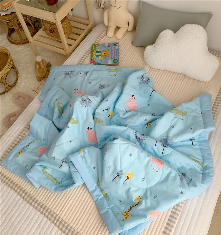 Wholesale 100% Cotton blanket quilt printed design kids comforter set baby cot bedding set