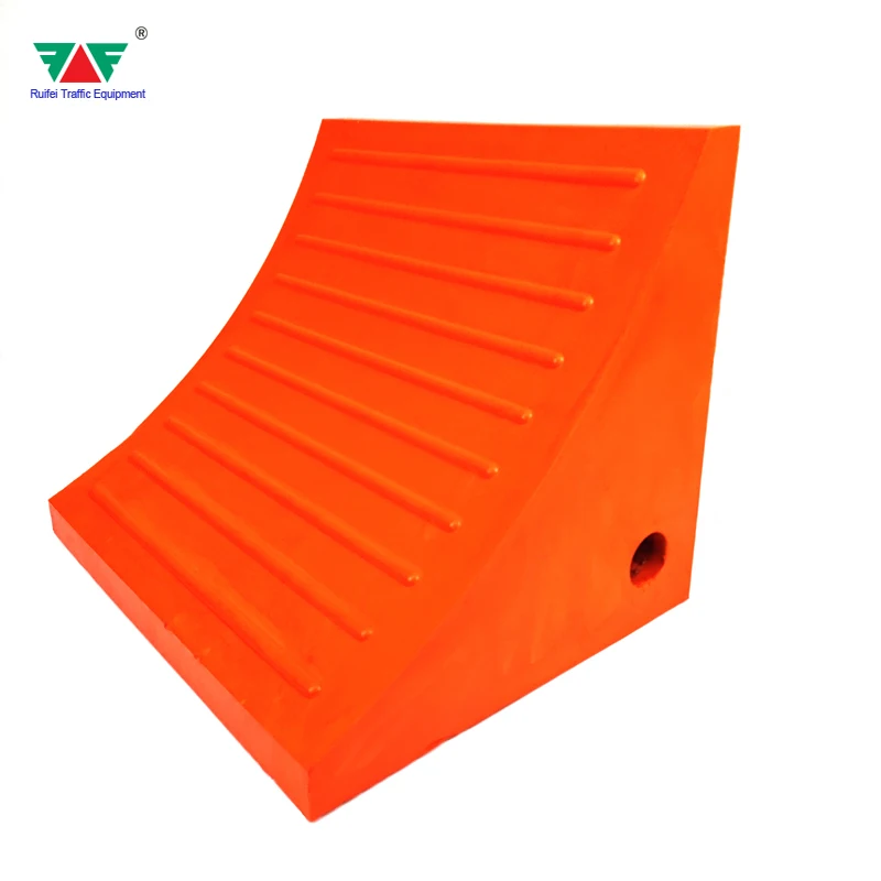 Factory Supply Good Quality PU Material Car Wheel Chock for Parking Equipment Handling Trailer Wheel Chock