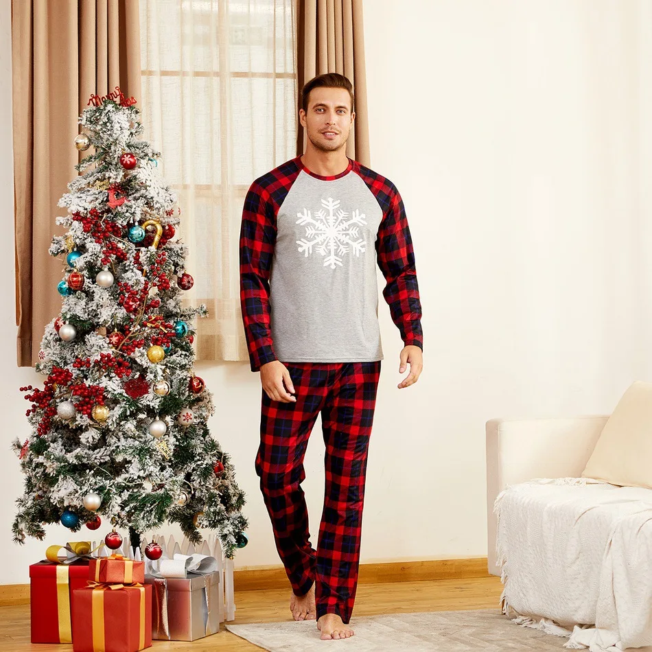 Hot sale cotton two piece Navidad pijama pajama Natale pigiami christmas family matching outfits pyjamas xmas pjs set