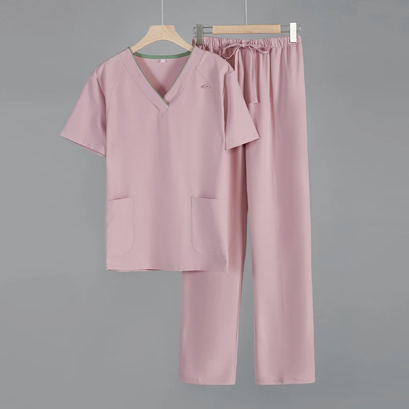 oem odm custom logo scrubs uniforms sets nurse fashionable with printed design medical uniform conjuntos de uniformes scrubs