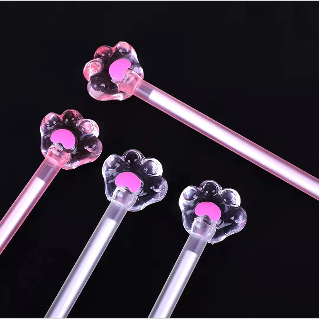 Креативная мультяшная Милая прозрачная маркерная ручка с кошачьими крапанами, школьные принадлежности для учеников, маркерная ручка с иглой 0,5