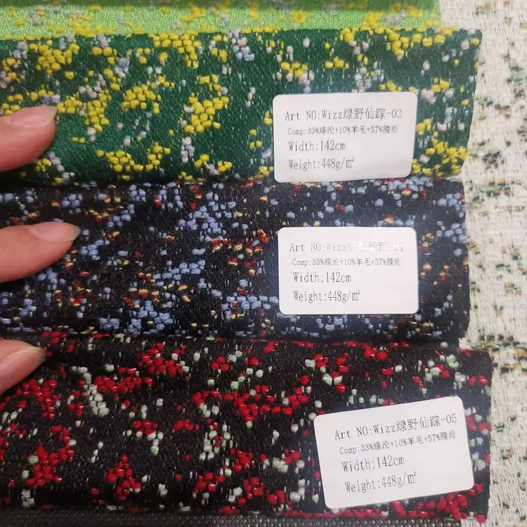 Fabric Textile Raw Material Tweed Fabric Upholstery Fabric Jacquard For Cassina Chair