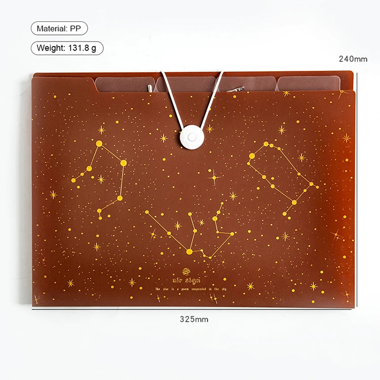 Wholesale stationery custom size file organizer waterproof colorful pp plastic file folder