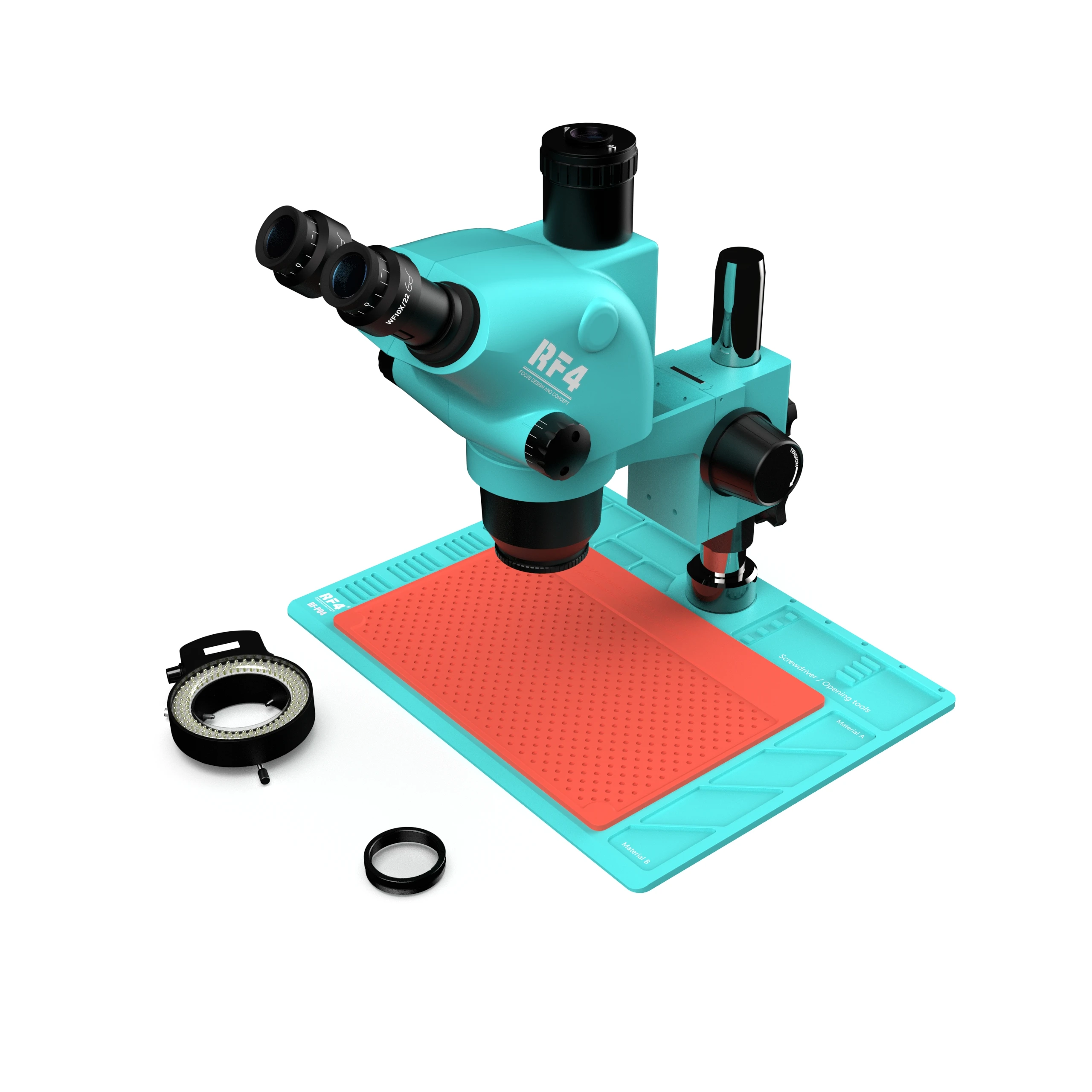 RF4 Microscope Optical instruments Stereo microscope With Anti-static Maintenance Pad microscope for repairing