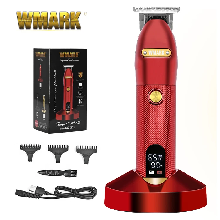 WMARK новая модель 6500 об/мин профессиональная перезаряжаемая машинка для стрижки волос с золотым корпусом триммер батареей 1500 мАч