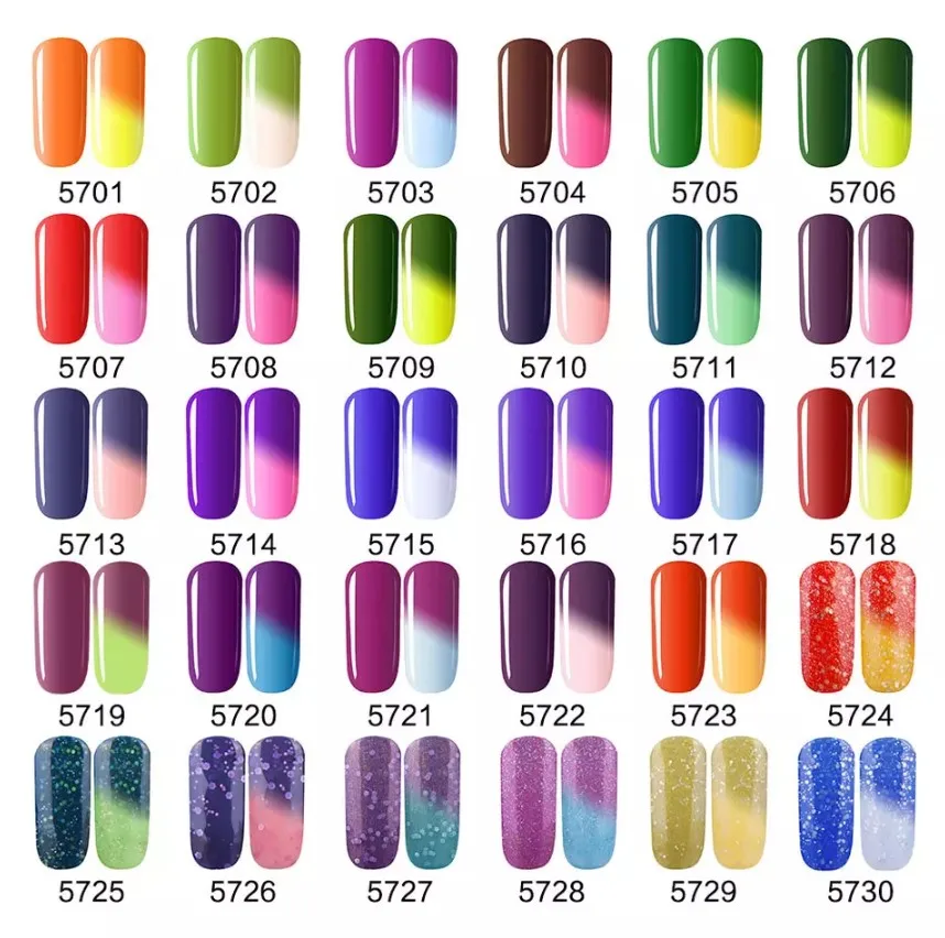 Yanling 2023 Natural Nontoxic UV Gel Supplier Glitter Color Changing Gel Nails Private Label Oem