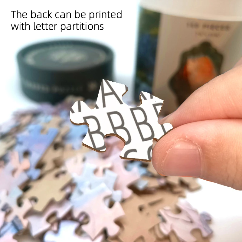 Custom Paper tube puzzle 1000 500  200 100 piece for adults and kids