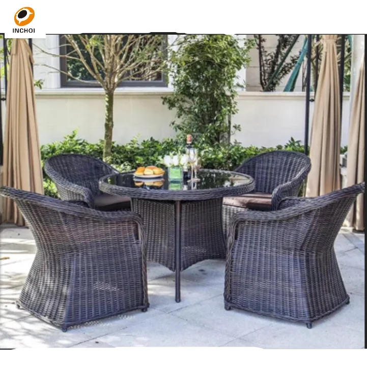
outdoor rattan table garden furniture set 