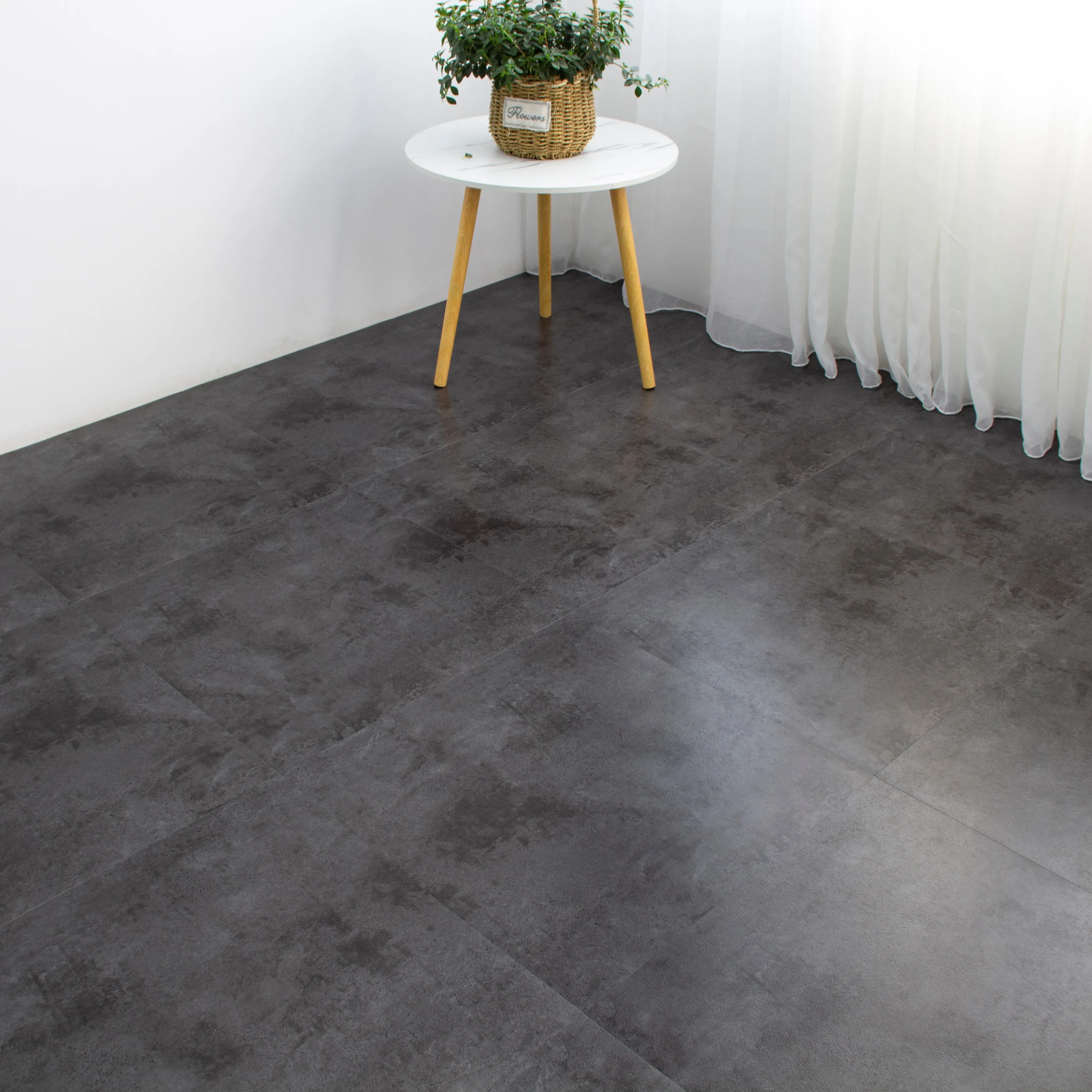  Baolin Indoor Luxury Floor Waterproof Fireproof Vinyl Virgin Material Tile Flooring Self