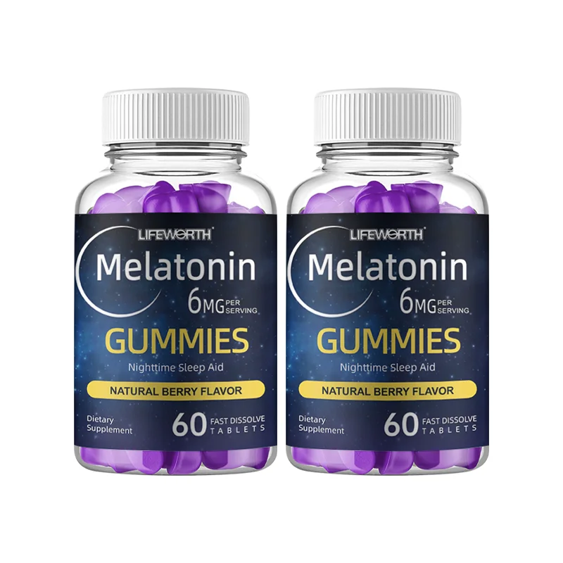 Lifeworth OEM Sleep Gummies Ashwagandha L-theanine 5-HTP веганские добавки мелатонина для быстрого глубокого сна