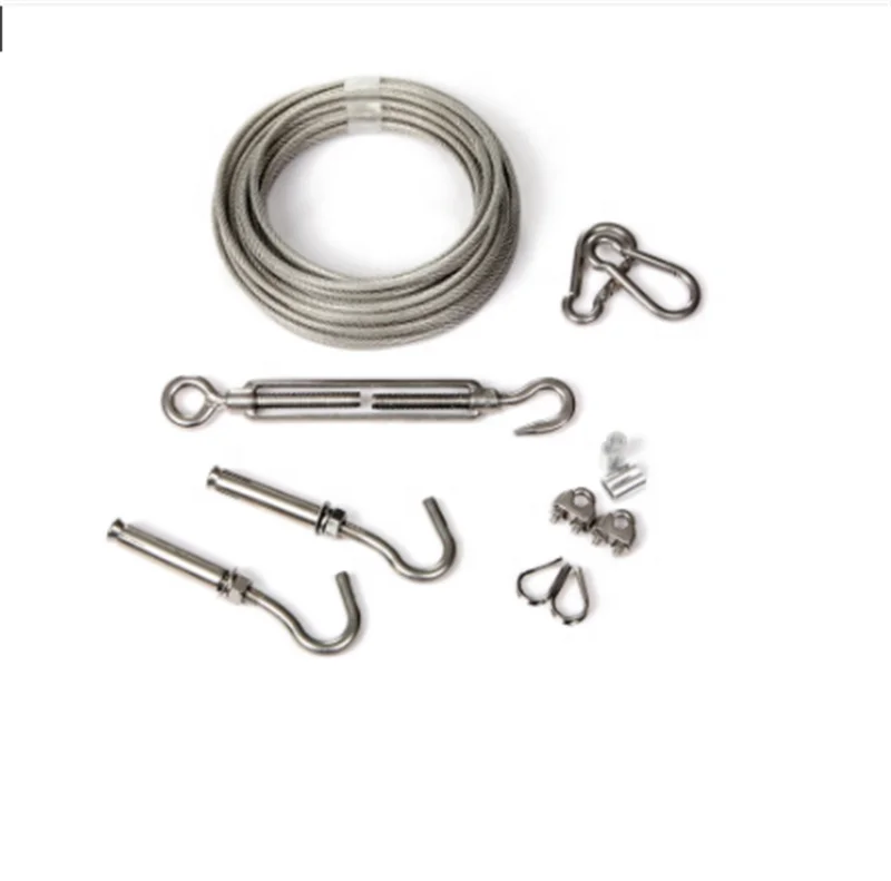 Outdoor Stainless Steel Clothesline Wire Clothesline Cable Wire Rope Laundry Hanging Drying with Tightener System