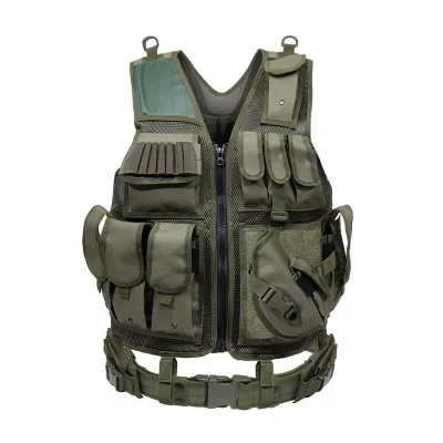 Security Guard Combat Vest For Hunting Crossfit Gym Paintball Game Tactical Armor Vest comfortable & Breathable