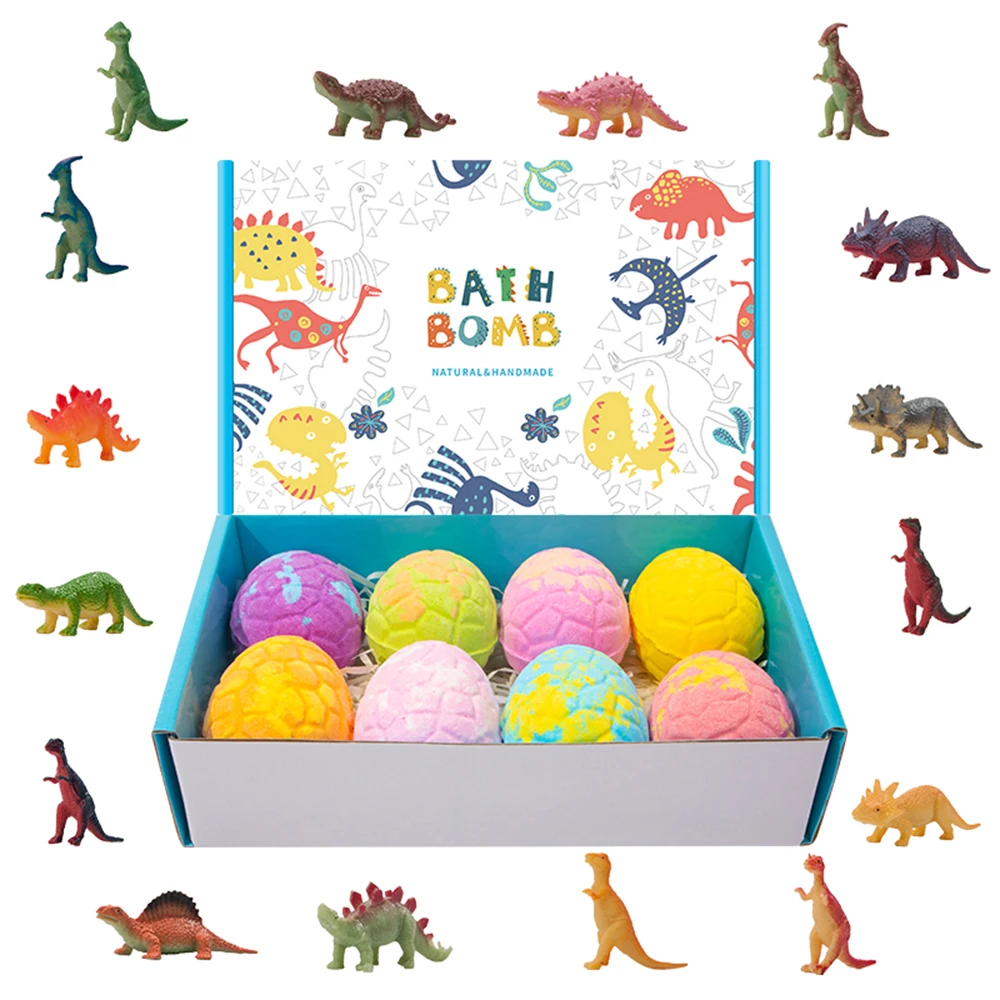Factory Direct Supply Hemp Surprise Dino Egg Bath Bomb Kids Bath Bombs With Toy Inside