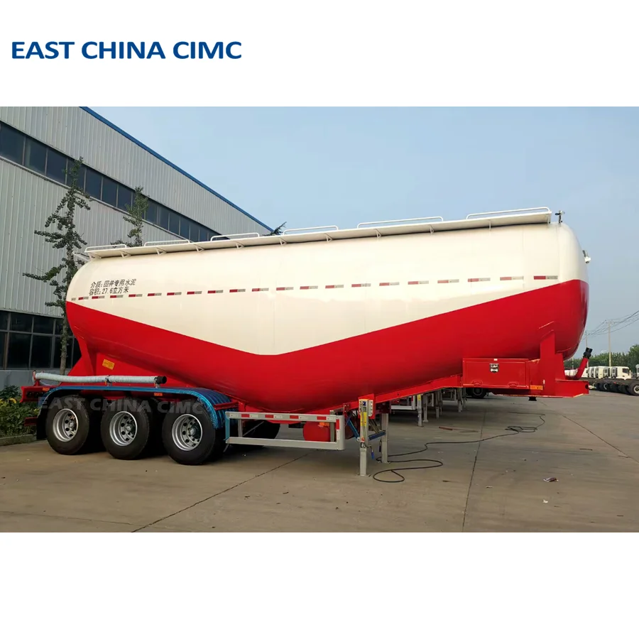 Powder Flour Fly Ash Transport 40 Cubic Meters Light Tanker Aluminum Alloy Bulk Cement Trailer