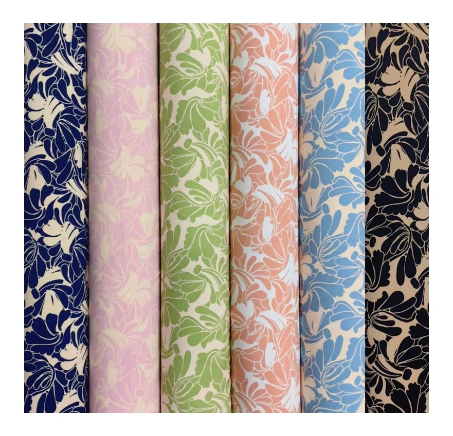 good quality on ready goods of polyester fabric printed and stretch fabric print designs for dress