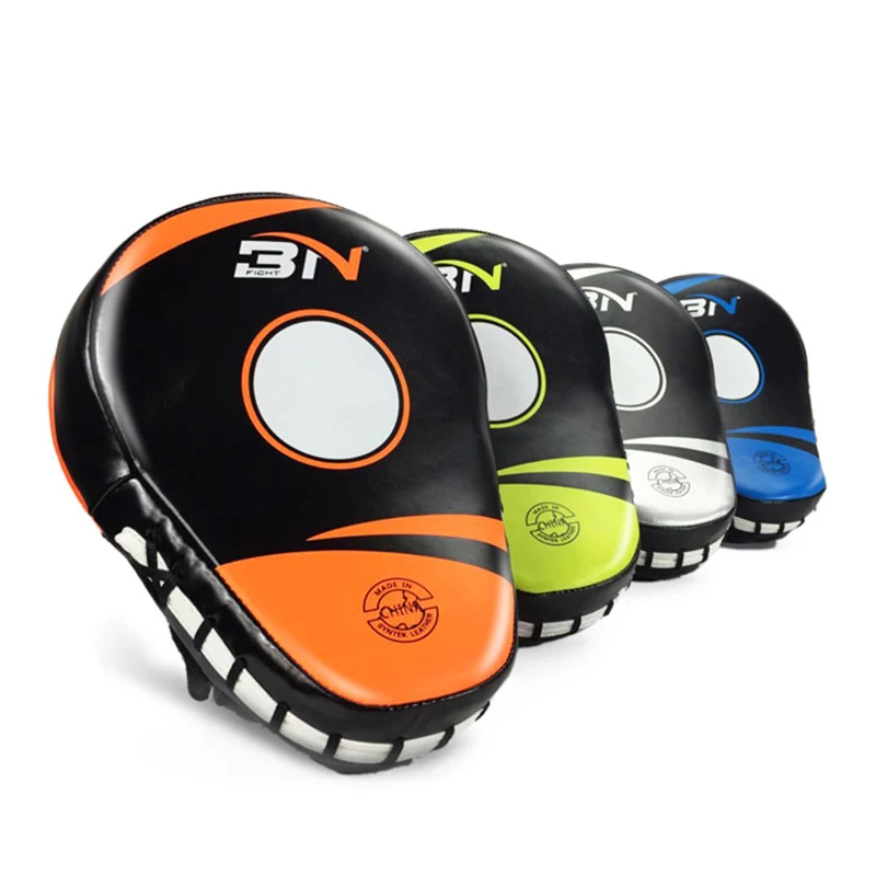 BN Promotion Boxing Curved Focus Punching Mitts Leatherette Training Hand Pads for MMA Muay Thai Karate Sparring Taekwondo Pads