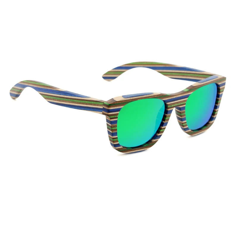 Skateboard Material Custom Wholesale Sunglasses Wood Make Your Logo Sun Glasses Oculos de sol