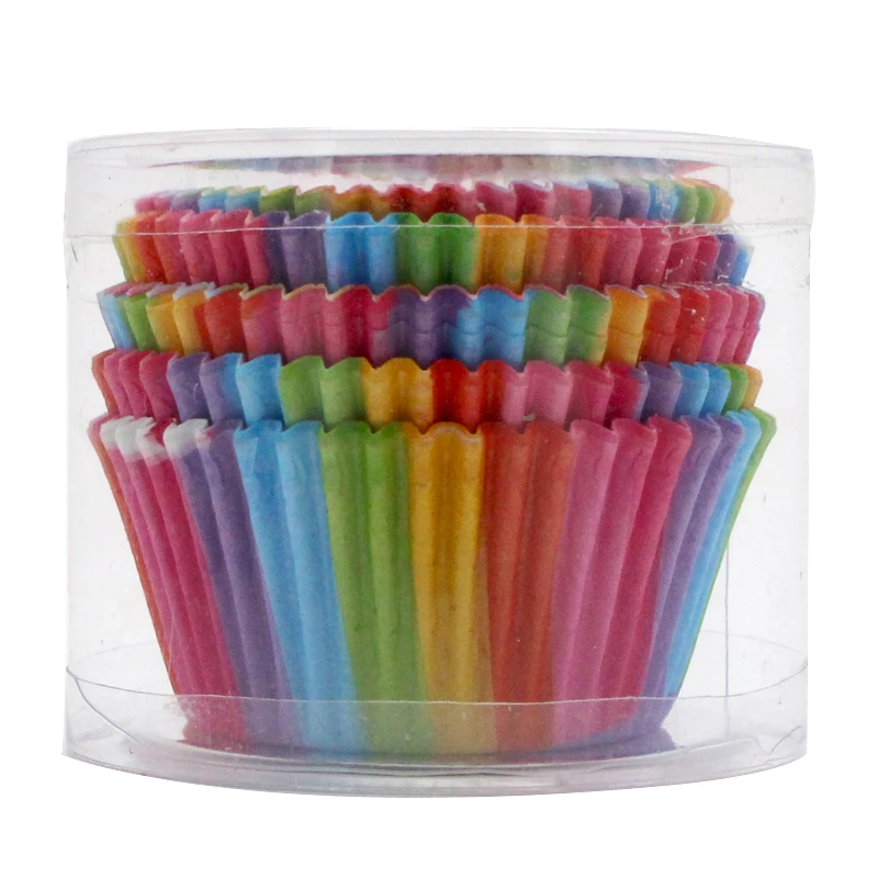 Кондитерский мешок радужного цвета поднос форма для бумаги кондитерский выпечки кексов одноразовый крема чашка маффинов закусок I0405