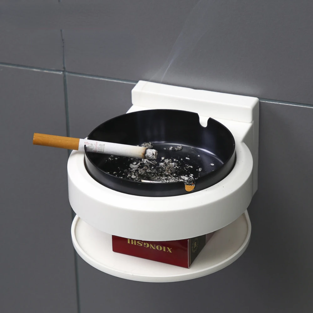 Wall-mounted creative fashion ashtray toilet punch-free suction cup European-style personalized ashtray