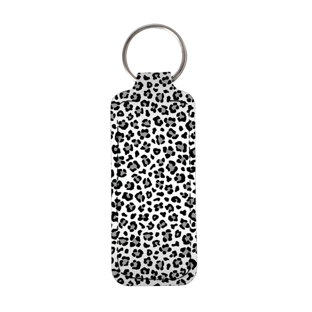 Custom Logo Neoprene Lipgloss Holder Keychain For Girls Lipstick Protection Sleeve Pocket Clip On Key Chains Chapstick Bags