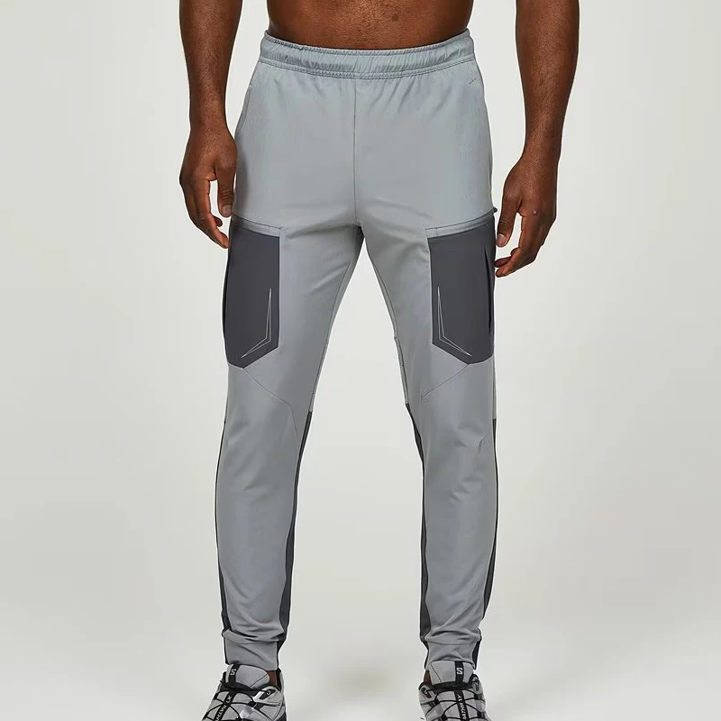 New Design Lightweight Wholesale Multiple Secure Zip Fastening Pockets 90% Polyester and 10% Elastane  Woven Running Men Pant