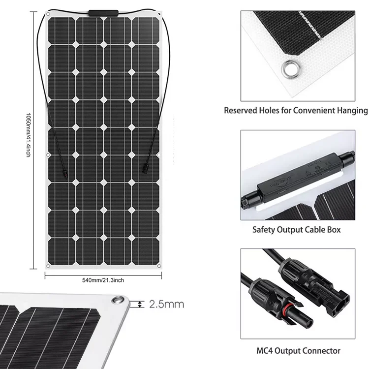 JTN Factory price OEM 200 watts 12 volt 270w 380w 400 watt 500 watt flexible solar panels