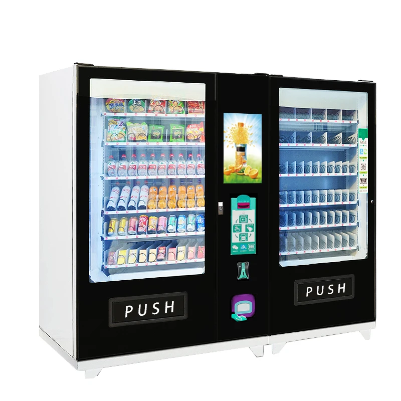 Smart electronic combo 21.5inch advertising screen big vending machine manufacturer